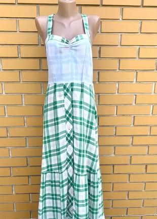 Стильный сарафан платье zara# в клетку # zara# натуральная ткань# лен5 фото