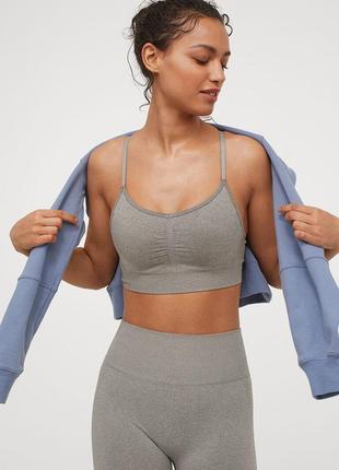 Бесшовный спортивный бюстгальтер топ бра pure h&m3 фото