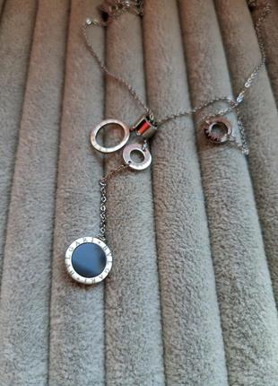 Брендовая подвеска булгари bvlgari с кругами3 фото