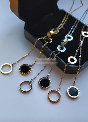 Брендовая подвеска булгари bvlgari с кругами7 фото
