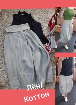 Шикарная льняная юбка в стиле бохо , nile,  p. xs-s