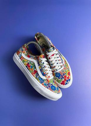 Кеди vans old skool flowers1 фото