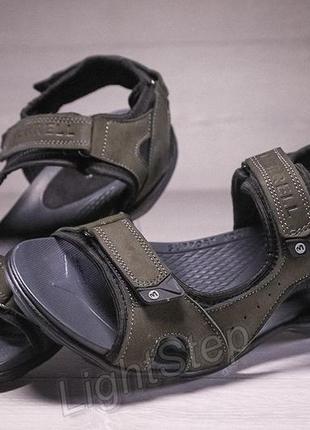 Сандалии мужские кожаные merrell sport olive3 фото