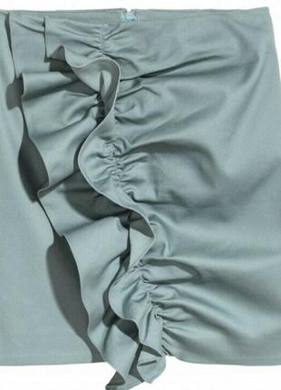 Стрейчевая юбка с воланом,батал 50-52 размер1 фото