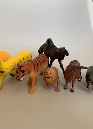Іграшки фігурки тваринний тигр лев верблюд бегемот2 фото