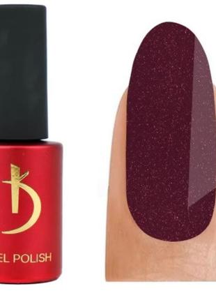 Гель-лак kodi №210 sh (вишнево-червоний з блискітками), 7 мл