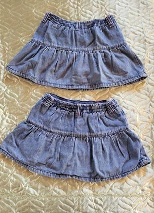 Джинсовые шорты-юбочки для девочек от 4-х лет2 фото