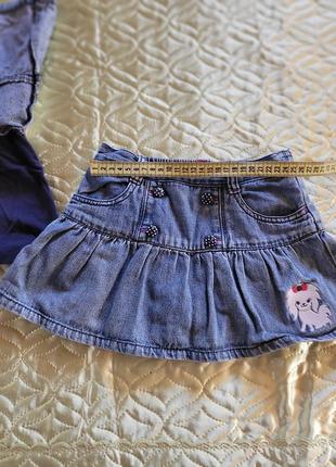 Джинсовые шорты-юбочки для девочек от 4-х лет3 фото