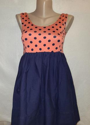 Мини платье верх горох