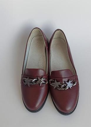 Туфли лоферы для девочки 34 размера от бренда horoso3 фото