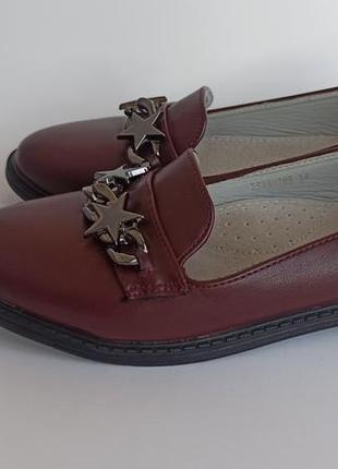 Туфли лоферы для девочки 34 размера от бренда horoso4 фото