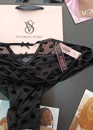 Акція від 3х шт трусики преміум сетка оксамит м victoria's secret виктория сикрет вікторія сікрет оригінал5 фото