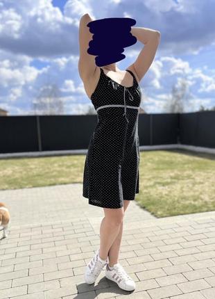 Міні-сукня в горошок3 фото