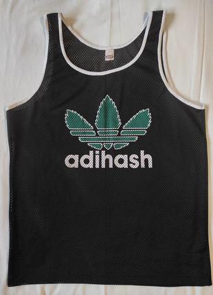 Майка в сетку adihash с закосом под adidas