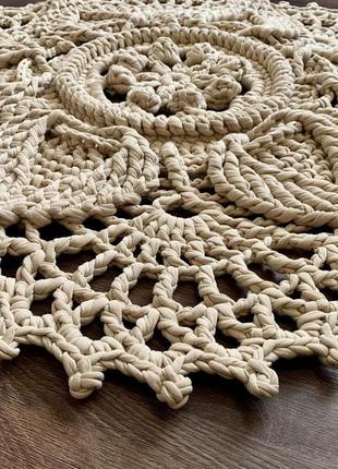 Рельефный ковер «лотос» из трикотажной пряжи