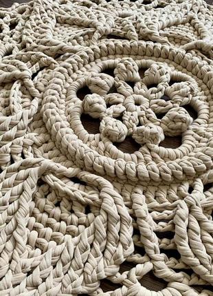 Рельефный ковер «лотос» из трикотажной пряжи