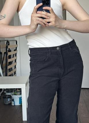 Вельветовые черные брюки, штаны3 фото