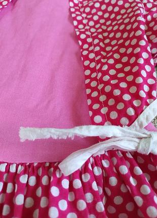 Платье с рюшками в горошек 5