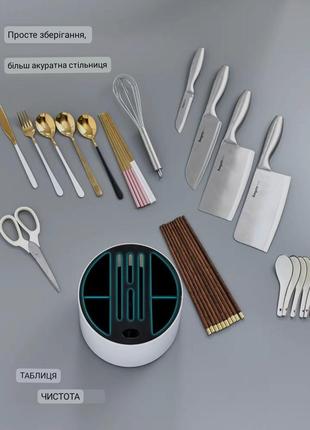 Подставка для ножей кухонная 360°2 фото