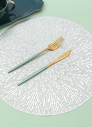 Серветка сервірувальна 7883 38 см срібляста