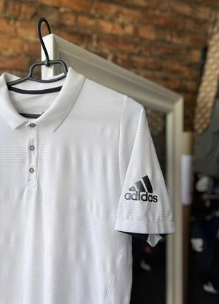 Adidas men’s white matchcode short sleeve polo shirt поло4 фото