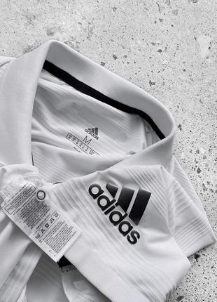 Adidas men’s white matchcode short sleeve polo shirt поло7 фото