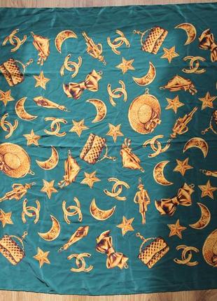 Шикарный модный шелковый платок роуль от топ люкс бренда франции chanel