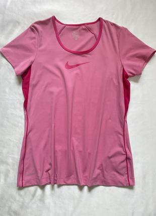 Футболка nike, женская футболка nike, розовая спортивная футболка найк5 фото