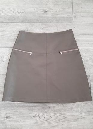 Базовая юбка из экокожи1 фото