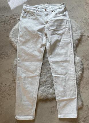 Белые эластичные приталенные джинсы skinny lauren denim4 фото