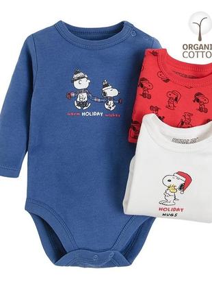 Боди с длинным рукавом cool club smyk snoopy peanuts