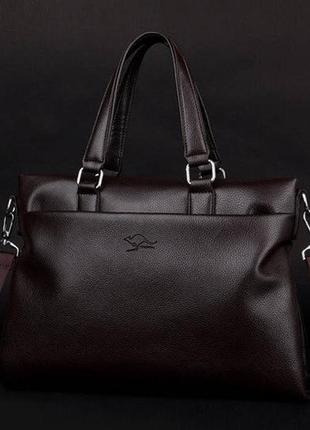 Класична чоловіча ділова сумка для документів, чоловічий портфель формат а4 через плече