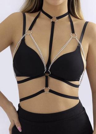 Портупея, контурное белье, стрепы, украшение, бандаж, лямки, портупея с цепью