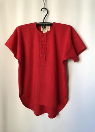 Вінтаж червона вовняна сорочка поло з короткими рукавами австралія тасманія3 фото