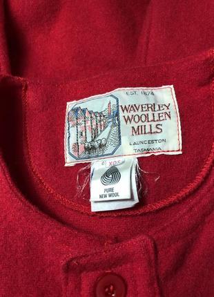 Вінтаж червона вовняна сорочка поло з короткими рукавами австралія тасманія6 фото