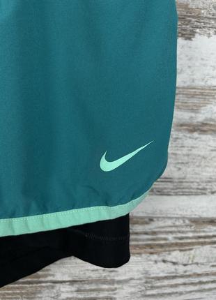 Женские спортивные шорты с лосинами nike swoosh dri fit pro combat stella mccartney майка crossfit techfit леггинсы капри тайтсы2 фото