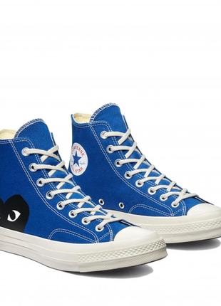 Converse
высокие кеды 171846c chuck taylor vintage 70 x comme des garcons play hi blue quartz/egret/black2 фото