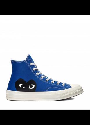 Converse
высокие кеды 171846c chuck taylor vintage 70 x comme des garcons play hi blue quartz/egret/black1 фото