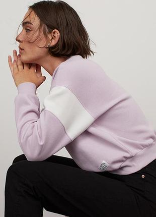 Сиреневый свитшот h&m xs