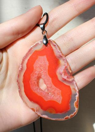 Підвіска зі зрізом агату, натуральний камінь