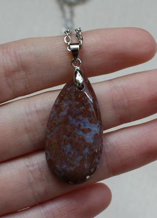 Кулон з яшмою, натуральний камінь 4