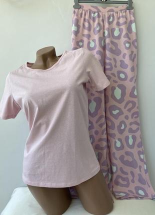 Піжама натуральна трикотажна з бавовни в тваринний принт пижама трикотажная с хлопка хлопковая в принт лео 💗avon💗