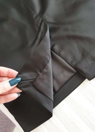 Шикарная атласная чёрная юбка размер s8 фото