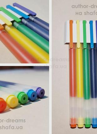 Набір різнокольорових гелевих ручок 5 штук xiaomi mi gel ink pen mjzxb03wc bhr4831cn