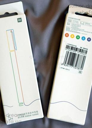 Набор разноцветных гелевых ручек 5 штук xiaomi mi gel ink pen mjzxb03wc bhr4831cn3 фото