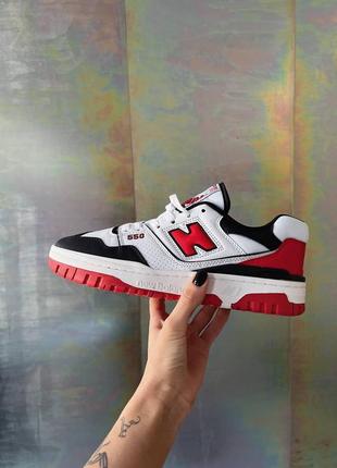 Кросівки new balance 550 white/red/black6 фото