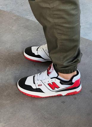 Кроссовки new balance 550 white/red/black