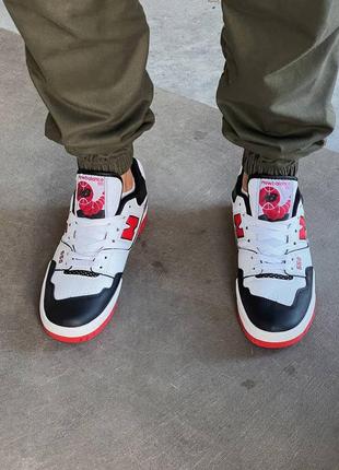 Кросівки new balance 550 white/red/black4 фото