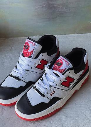 Кросівки new balance 550 white/red/black8 фото