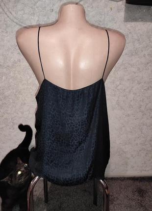 Шикарний жіночий топ ти h&m, чорного кольору з леопардовим принтом, 42 розмір2 фото